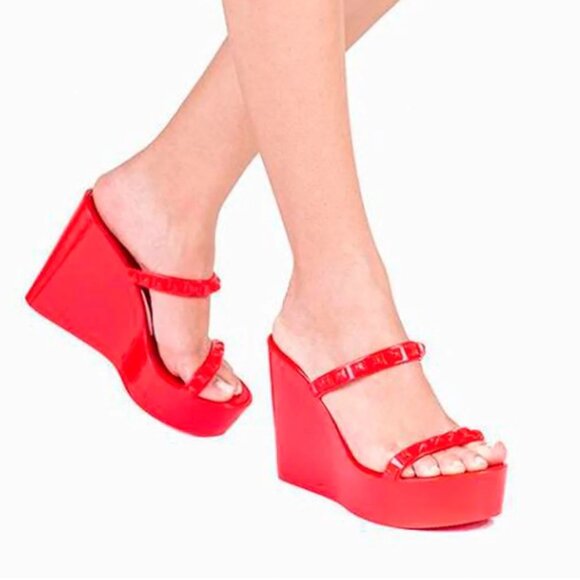 Carmen Sol Purple Tonino Platform JellyWedge Sandals - Picture 13 of 13